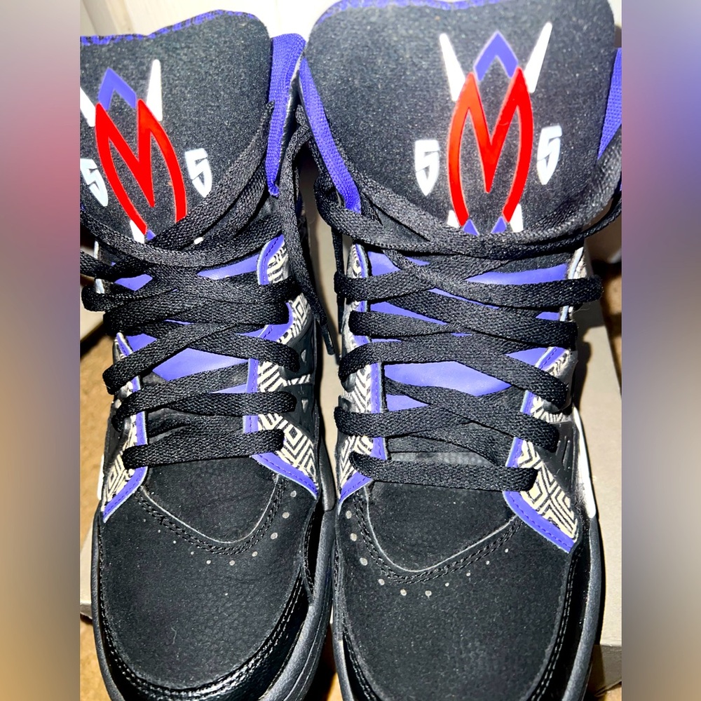 ADIDAS Mutombo 55 (Black, Purple) Basketball Sneakers.